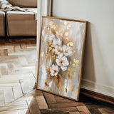 Floral 813 Canvas Art 18" x 24" / 45 x 60 cm / Black