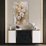 Floral 813 Canvas Art 18" x 24" / 45 x 60 cm / Black