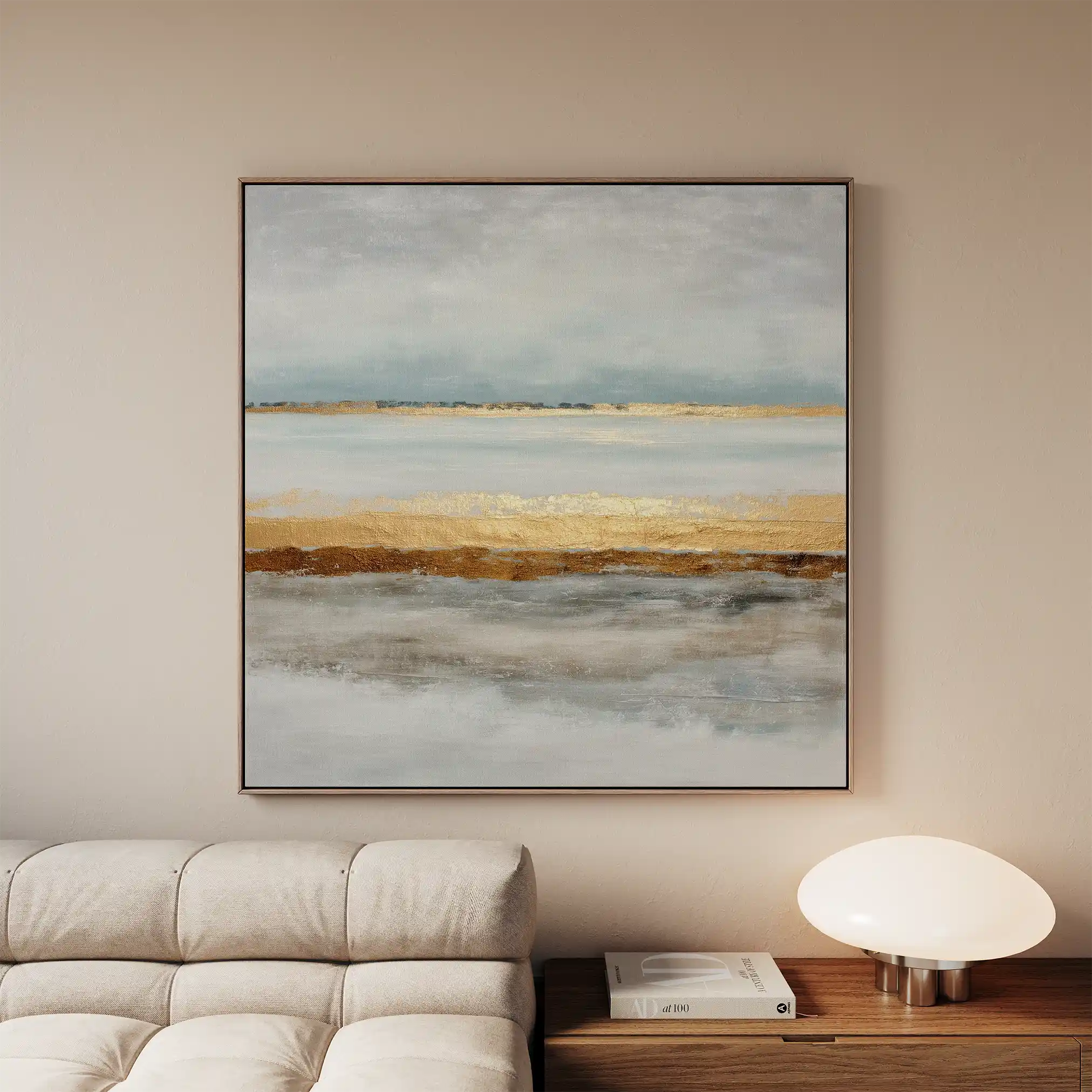 Abstract 814 Canvas Art 16" x 16" / 40 x 40 cm / Black
