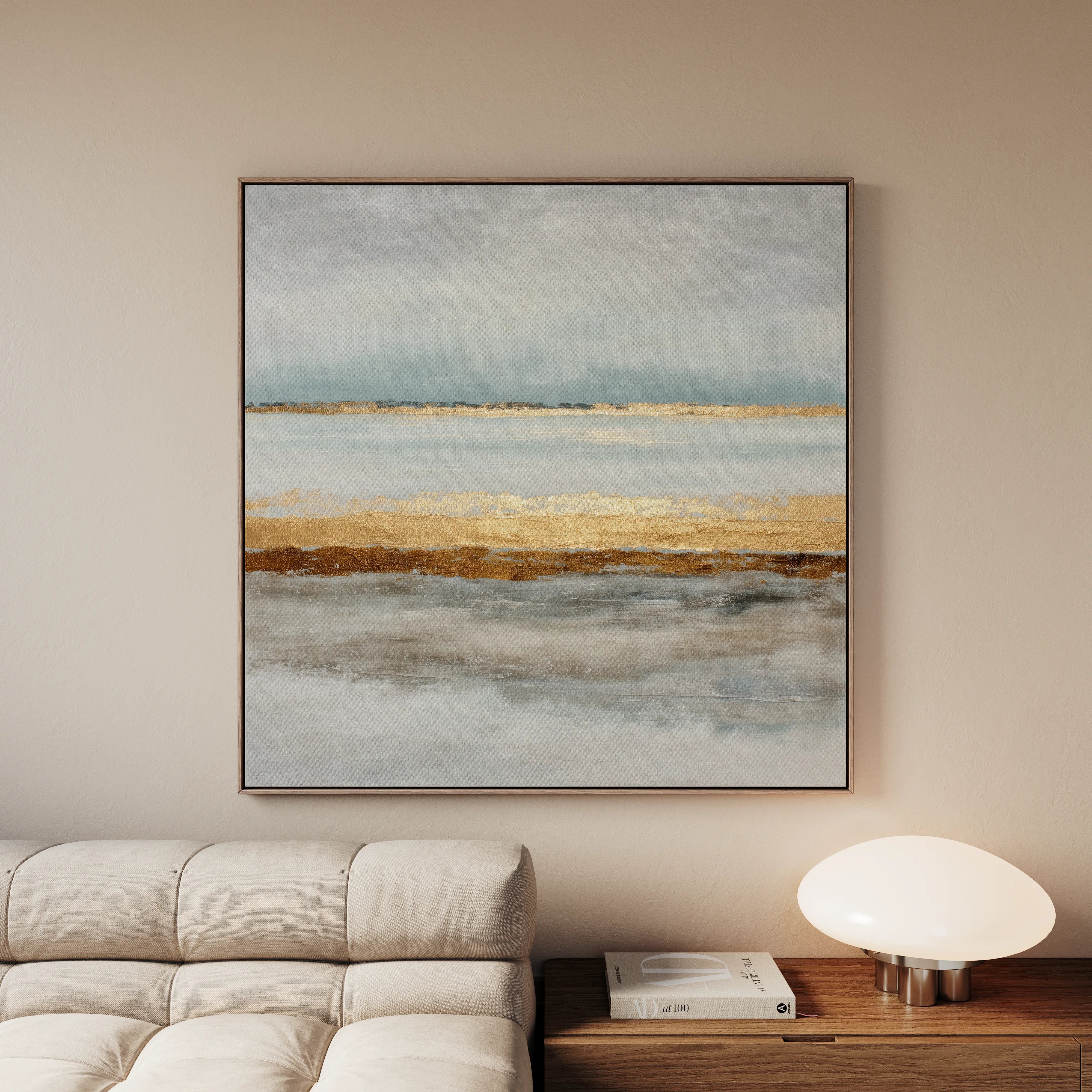 Abstract 814 Canvas Art 16" x 16" / 40 x 40 cm / Black