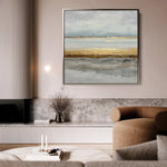 Abstract 814 Canvas Art 16" x 16" / 40 x 40 cm / Black