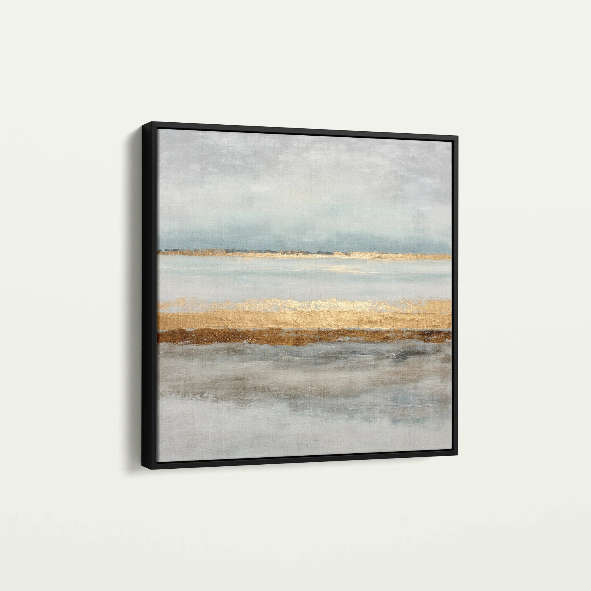 Abstract 814 Canvas Art 16" x 16" / 40 x 40 cm / Black