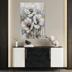 Floral 814 Canvas Art 18" x 24" / 45 x 60 cm / Black