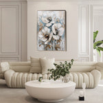 Floral 814 Canvas Art 60 x 40 cm / Black