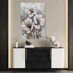 Floral 814 Canvas Art 60 x 40 cm / Black