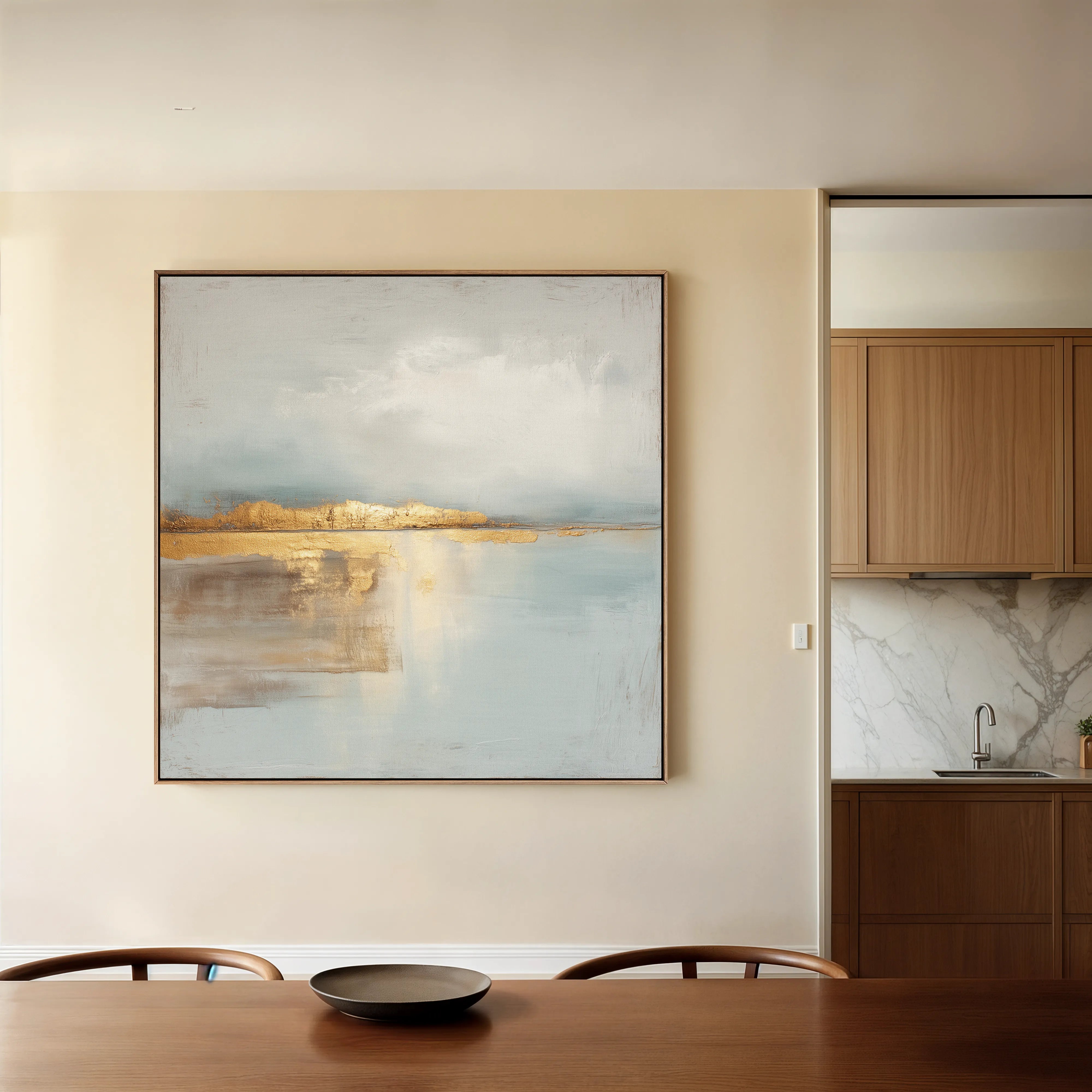 Abstract 815 Canvas Art 16" x 16" / 40 x 40 cm / Black