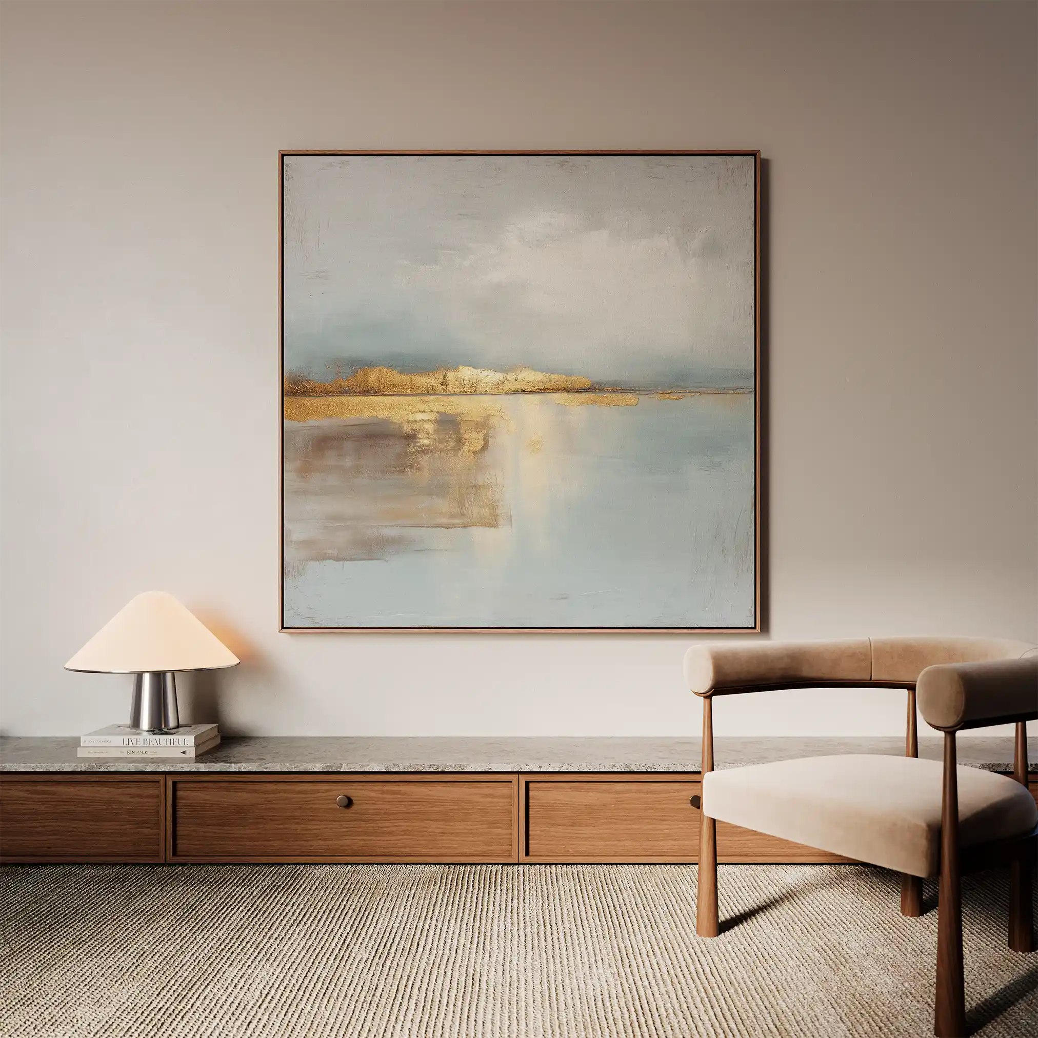 Abstract 815 Canvas Art 16" x 16" / 40 x 40 cm / Black
