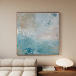 Abstract 816 Canvas Art 16" x 16" / 40 x 40 cm / Black