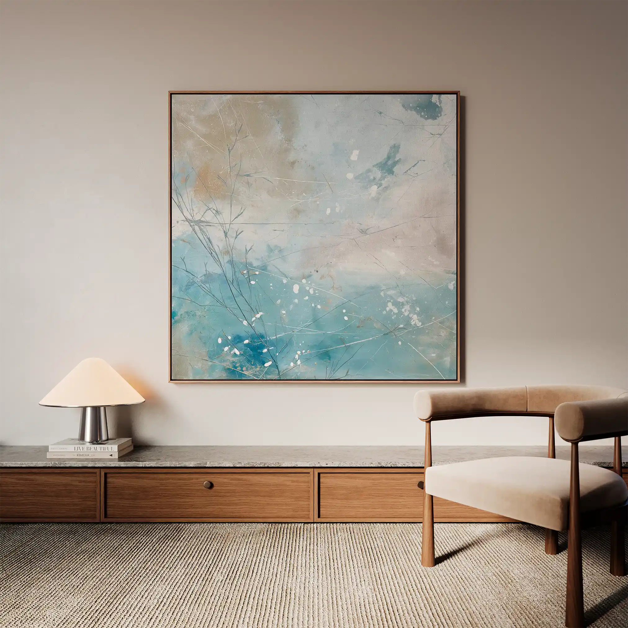Abstract 816 Canvas Art 60 x 60 cm / Black