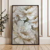 Floral 817 Canvas Art 18" x 24" / 45 x 60 cm / Black