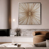 Abstract 818 Canvas Art 16" x 16" / 40 x 40 cm / Black