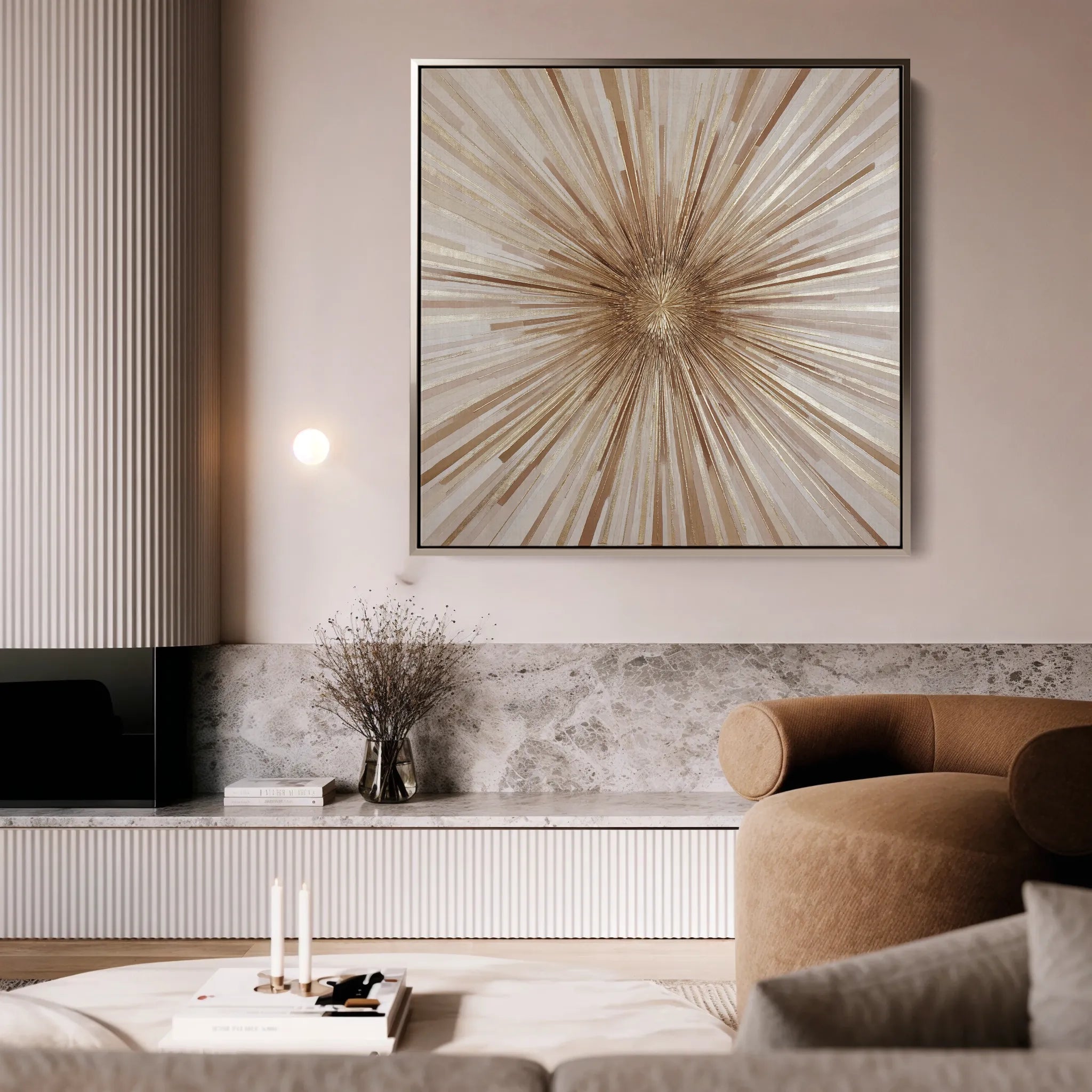 Abstract 818 Canvas Art 16" x 16" / 40 x 40 cm / Black