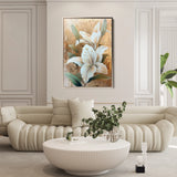 Floral 818 Canvas Art 18" x 24" / 45 x 60 cm / Black