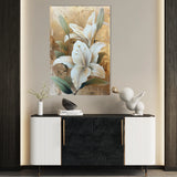 Floral 818 Canvas Art 18" x 24" / 45 x 60 cm / Black