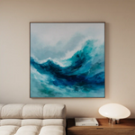 Abstract 819 Canvas Art 16" x 16" / 40 x 40 cm / Black