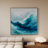 Abstract 819 Canvas Art 16" x 16" / 40 x 40 cm / Black