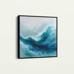 Abstract 819 Canvas Art 16" x 16" / 40 x 40 cm / Black