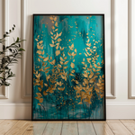 Floral 819 Canvas Art 18" x 24" / 45 x 60 cm / Black