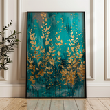 Floral 819 Canvas Art 18" x 24" / 45 x 60 cm / Black