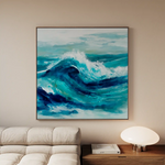 Abstract 820 Canvas Art 16" x 16" / 40 x 40 cm / Black
