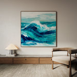 Abstract 820 Canvas Art 16" x 16" / 40 x 40 cm / Black