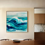 Abstract 820 Canvas Art 16" x 16" / 40 x 40 cm / Black