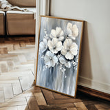 Floral 820 Canvas Art 18" x 24" / 45 x 60 cm / Black