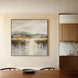 Abstract 821 Canvas Art 16" x 16" / 40 x 40 cm / Black