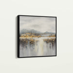 Abstract 821 Canvas Art 16" x 16" / 40 x 40 cm / Black