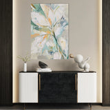 Floral 821 Canvas Art 18" x 24" / 45 x 60 cm / Black