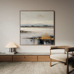 Abstract 822 Canvas Art 16" x 16" / 40 x 40 cm / Black