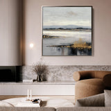Abstract 822 Canvas Art 16" x 16" / 40 x 40 cm / Black