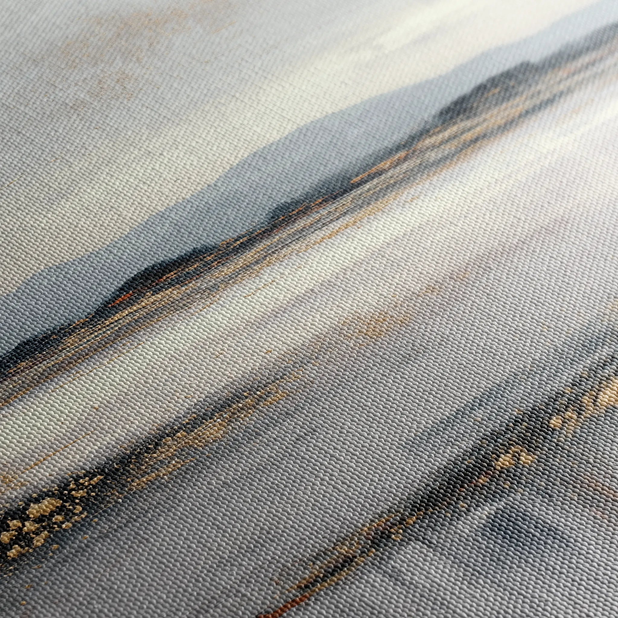 Abstract 822 Canvas Art 16" x 16" / 40 x 40 cm / Black
