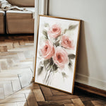 Floral 822 Canvas Art 18" x 24" / 45 x 60 cm / Black