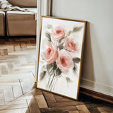 Floral 822 Canvas Art 18" x 24" / 45 x 60 cm / Black