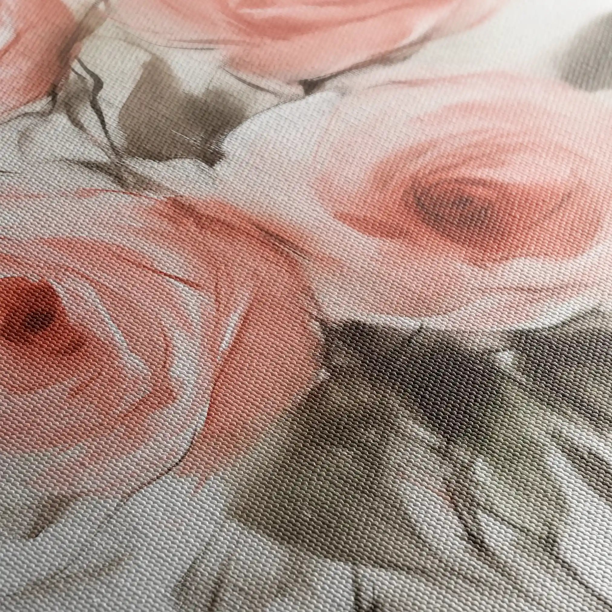 Floral 822 Canvas Art 60 x 40 cm / Black