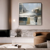 Abstract 823 Canvas Art 16" x 16" / 40 x 40 cm / Black