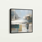 Abstract 823 Canvas Art 16" x 16" / 40 x 40 cm / Black