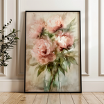 Floral 823 Canvas Art 18" x 24" / 45 x 60 cm / Black