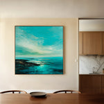 Abstract 824 Canvas Art 16" x 16" / 40 x 40 cm / Black