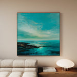 Abstract 824 Canvas Art 16" x 16" / 40 x 40 cm / Black