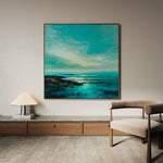 Abstract 824 Canvas Art 16" x 16" / 40 x 40 cm / Black