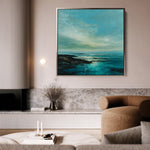 Abstract 824 Canvas Art 16" x 16" / 40 x 40 cm / Black