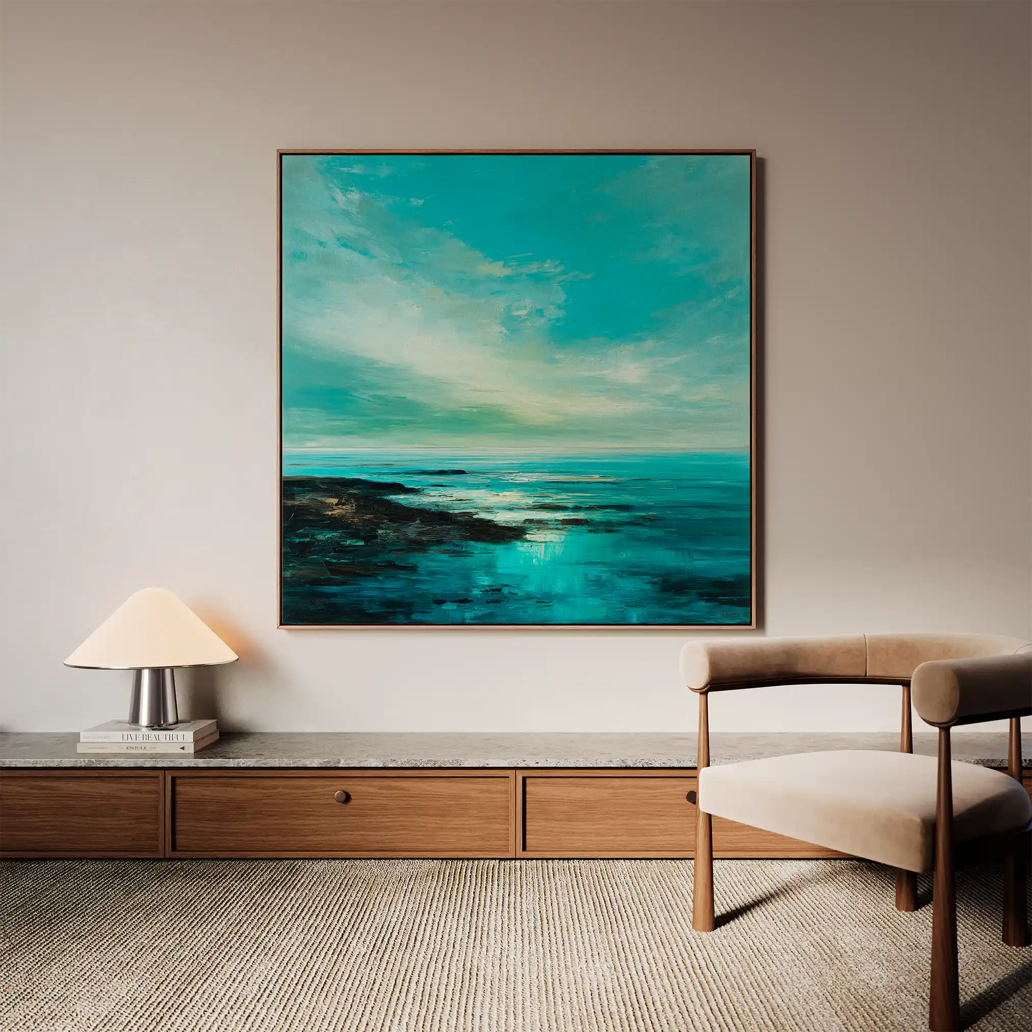 Abstract 824 Canvas Art 60 x 60 cm / Black