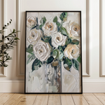Floral 824 Canvas Art 18" x 24" / 45 x 60 cm / Black