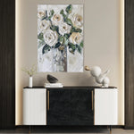 Floral 824 Canvas Art 18" x 24" / 45 x 60 cm / Black