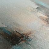 Abstract 825 Canvas Art 16" x 16" / 40 x 40 cm / Black
