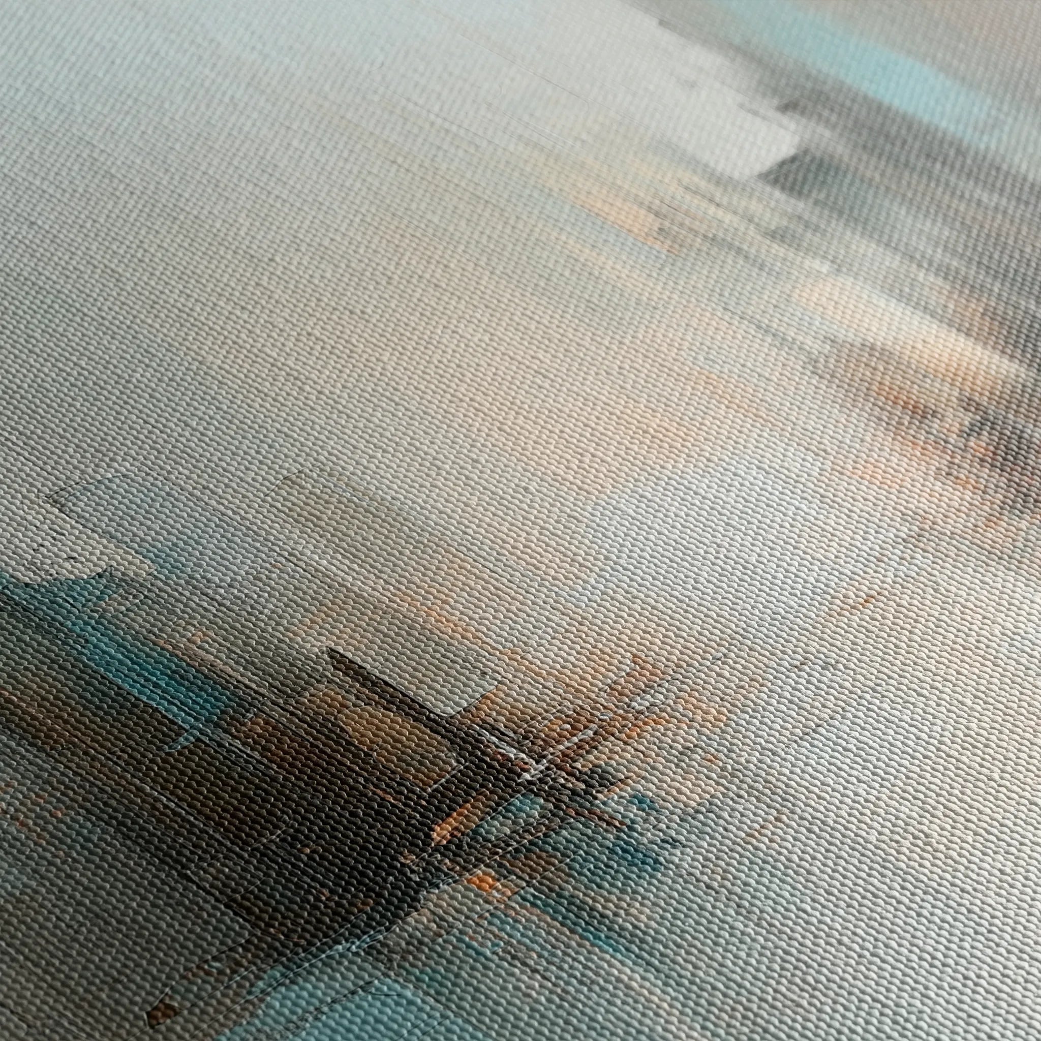 Abstract 825 Canvas Art 16" x 16" / 40 x 40 cm / Black