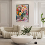 Floral 825 Canvas Art 18" x 24" / 45 x 60 cm / Black