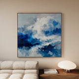 Abstract 826 Canvas Art 16" x 16" / 40 x 40 cm / Black